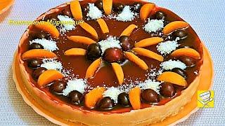 Творожный торт без выпечки  низкокалорийный Чизкейк без выпечки с вишневым желе Екатерина Мироневич