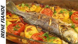 Супер вкусный ужин!!Сочная, с хрустящей корочкой Рыба в духовке с овощами