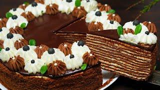 Вкуснейший Шоколадный МЕДОВИК! Торт "СПАРТАК" | Домашний Торт Рецепт | Кулинарим с Таней