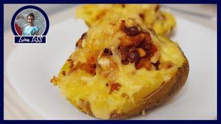 КАК ВКУСНО ЗАПЕЧЬ КАРТОШКУ - Фаршированный картофель под сыром в духовке рецепт | Baked Potato