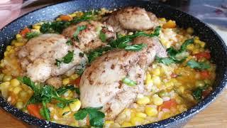 Курица  с рисом и овощами по-каталонски Очень вкусное блюдо Catalan chicken with rice and vegetables