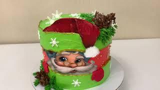 Как Украсить Торт на НОВЫЙ 2021 год! Торт ДЕД МОРОЗ! New Year's Cake Santa Claus! Красивый торт!