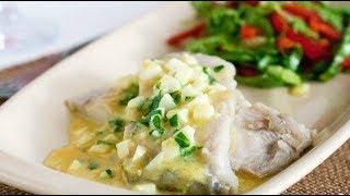 Рыба Отварная С Соусом Из Яиц И Лимона. Простой Рецепт Приготовления В Домашних Условиях