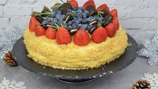 Торт НАПОЛЕОН | идеальный рецепт торта Наполеон с заварным кремом|Расскажу все секреты приготовления
