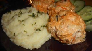 Тефтели куриные "Детсадовские" с картофельным пюре/Meatballs chicken"Kindergarten" recipe #Рецепты