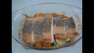 Рыба на подушке из овощей. Маринкины творинки