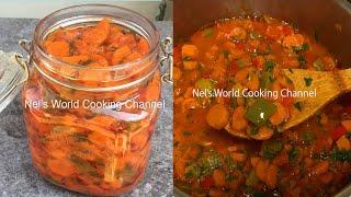 Морковный салат без Уксуса на Зиму с овощами Рецепт очень вкусная холодная закуска - Газаров перец