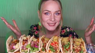 EATING | Домашнее тако | Tacos minced meat and vegetables, with beef and pineapple не MUKBANG