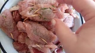 Простой рецепт из мяса свинины - пальчики с чесноком и укропом жареные на сковородке