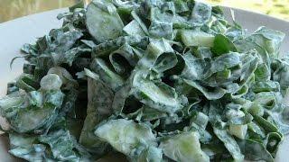 Простой салат "Зеленый" на каждый день/ Easy vegetable salad recipes/Салаты