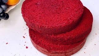 Бисквит для Торта Красный Бархат Рецепт // Red Velvet Sponge Cake Recipe
