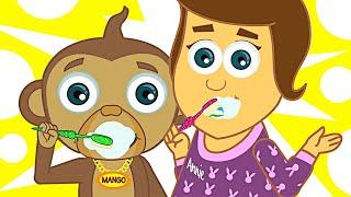 Почисти зубы | Brush your teeth | Здоровые привычки и утренний распорядок для детей | HooplaKidz
