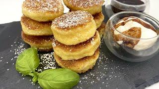 ГОТОВЛЮ ИХ ЗА 15 МИНУТ! ЭТО ОЧЕНЬ ВКУСНО! Творожные оладьи или пончики! | Cottage cheese pancakes!
