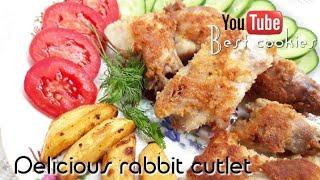 Delicious rabbit cutlet