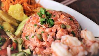 Recipe | Тартар из лосося | простой рецепт | Легкий овощной салат | готовим для MUKBANG с Верняевой