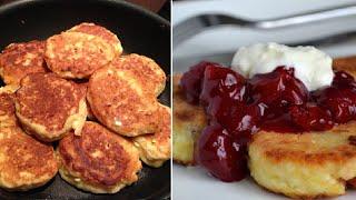 Сырники из творога без сахара, простой рецепт завтрака на скорую руку! Cottage Cheese Pancakes