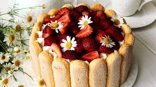 Быстрый ЛЕТНИЙ Клубничный Торт за 20 минут! БЕЗ ВЫПЕЧКИ!//Quick strawberry cake without baking
