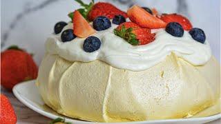 Торт Павлова / Pavlova Cake | Как приготовить Торт Павлова дома | Очень Легкий Рецепт | Торт Безе