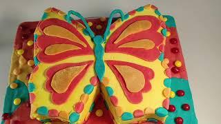 Торт Бабочка. Торт для Детского Дня Рождения/ Cake Butterfly. Cake for Children's Birthday