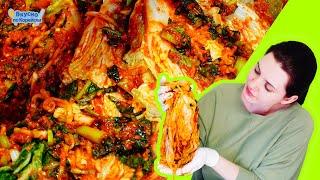 Готовим кимчи с корейской свекровью. Вкусный рецепт кимчи | корейская еда (субтитры)