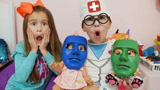 Дети спасают малышей - Забавная история с куклами