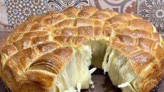Отрывной пирог с сыром - традиционный болгарский рецепт / Питка слънце - подробна рецепта