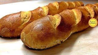 Батоны домашние . Рецепт домашнего Батона. Домашнний хлеб.bread