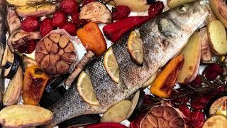 Сибас в духовке. Простой рецепт запеченой рыбы с овощами