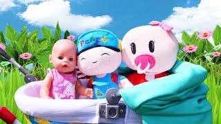 Детские мультики - Как Мама для Беби Бон и Свинки! – Новые видео куклы Baby Born. Смешные игры