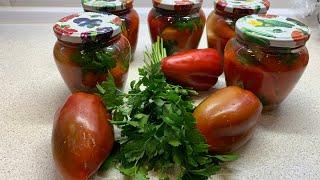 Болгарский перец с чесноком | Заготовки на зиму | Простой рецепт