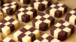КАК ПРИГОТОВИТЬ ШАХМАТНОЕ ПЕЧЕНЬЕ ♟ПРОСТОЙ РЕЦЕПТ♟ Checkboard cookie recipe