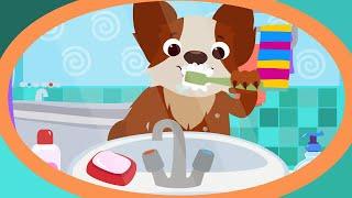 КОТЭ ТВ - Зубки + Купаемся - Песенки для  детей и малышей как надо чистить зубки!
