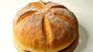 Хлеб за 5 минут без замеса + время для подъема и выпечки