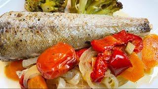 #ХЕК на ОВОЩНОЙ подушке || Сочная ,пропитанная ароматами овощей рыба в СОБСТВЕННОМ СОКУ