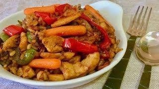 Самый вкусный в мире Рис с овощами и мясом в соевом соусе.Такой ужин понравится всем! Рецепты