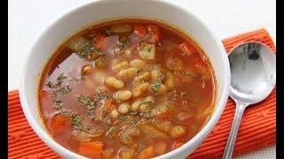 Вегетарианский Фасолевый Суп С Овощами. Простой Рецепт Приготовления В Домашних Условиях