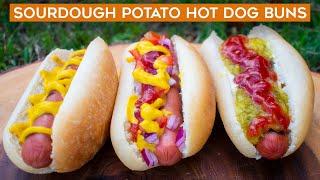 Sourdough Potato Hot Dog Buns