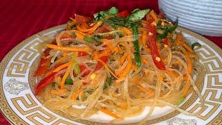 Фунчоза по- Корейский, Салат который понравится всем. Korean Rice noodle salad