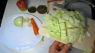 Салат из капусты с грибами и приправой для корейской моркови