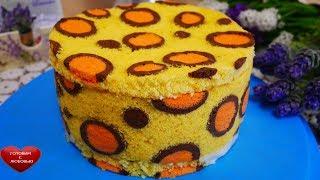 Леопардовый торт|НЕОБЫКНОВЕННЫЙ и очень ВКУСНЫЙ торт |ТОРТ СУФЛЕ|cake recipe|простой рецепт