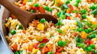 Рис с овощами - простой рецепт | Как приготовить рассыпчатый рис на сковороде