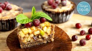 Десерт "Сплошная Польза" БЕЗ выпечки | ТОЛЬКО Яблоки, Финики, Орехи! | Healthy No Bake Apple Dessert