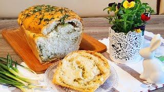 Чесночный хлеб с зеленью в духовке рецепт