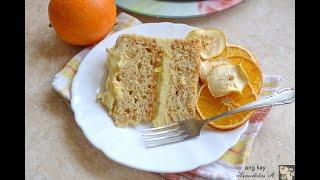 Обязательно сохраните рецепт! Постный апельсиновый торт с апельсиновым соусом/ Lean orange cake