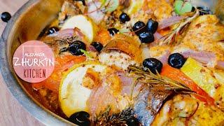 Вкусная СКУМБРИЯ в духовке/Как приготовить рыбу с овощами/Простой рецепт скумбрии в духовке
