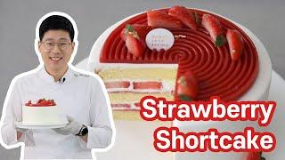 How to make a delicious Strawberry Shortcake | Light & fluffy Korean sponge cake