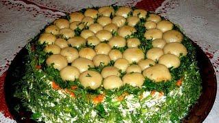 #рецепты# как приготовить салат грибная полянка с шампиньонами...