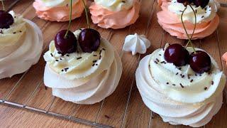Пирожное "Павлова" с Черешней рецепт // Mini Cake "Pavlova" with Cherries recipe
