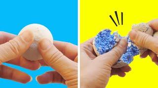 Как сделать трескающиеся шарики без лака / Clay cracking из шарикового пластилина diy