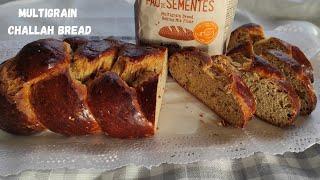 4 strand Challah with MULTIGRAIN mix flour / Satisfying recipes #191
